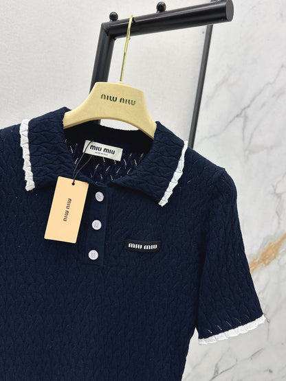 Knitted Short-Sleeve T-Shirt