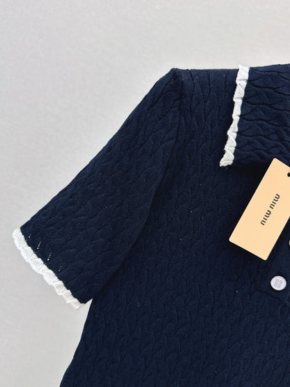 Knitted Short-Sleeve T-Shirt