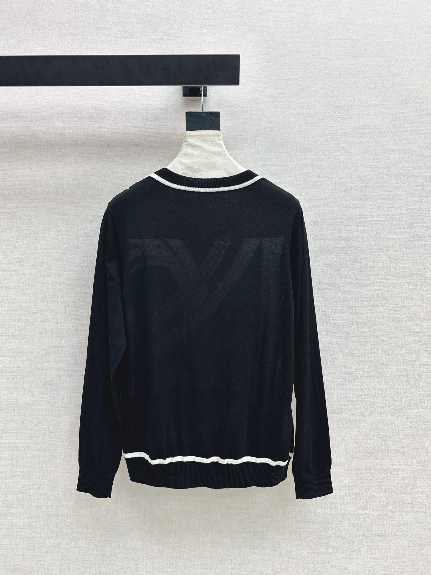 Patterned patchwork knit sweater