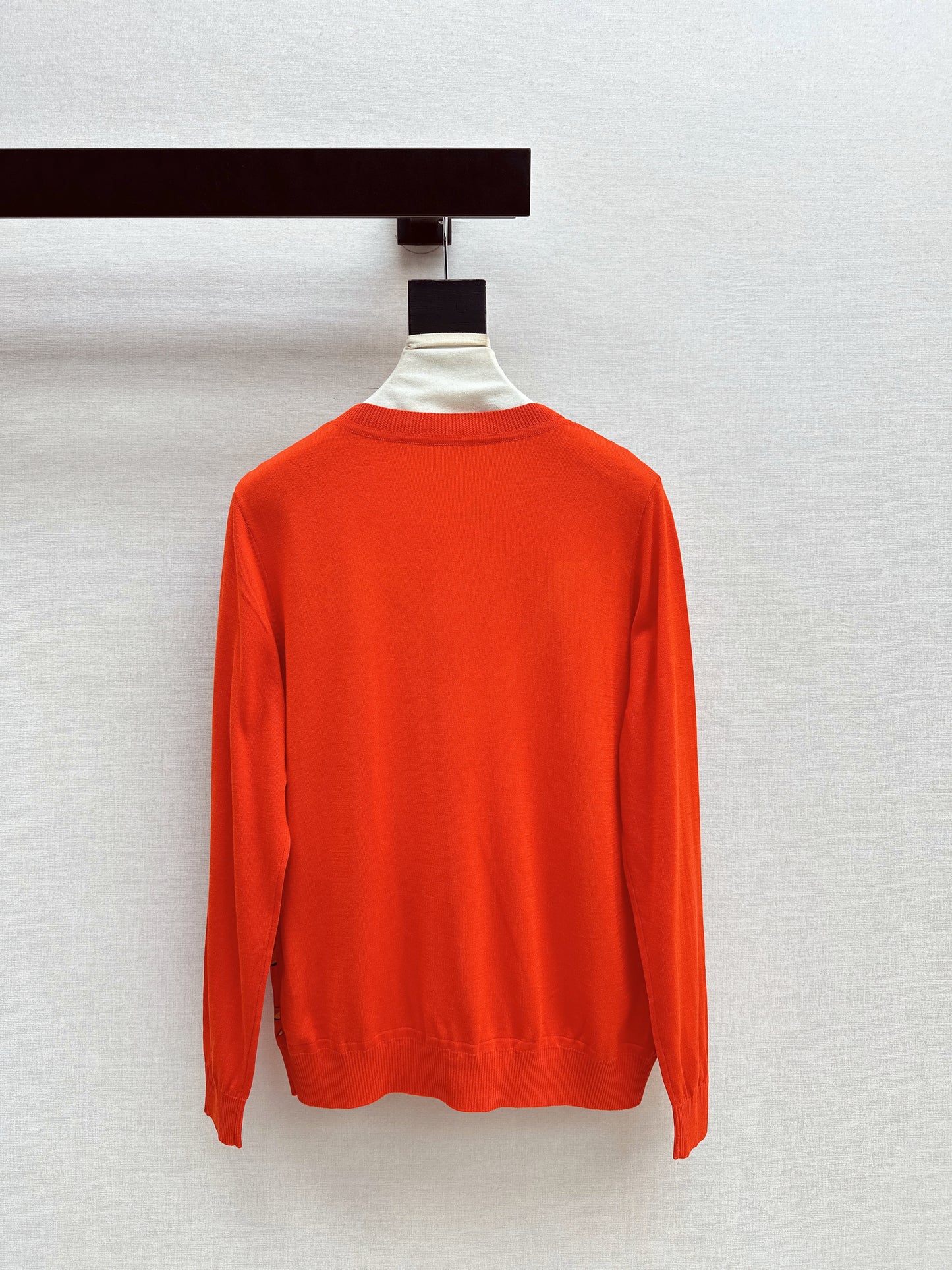 Patterned patchwork knit sweater