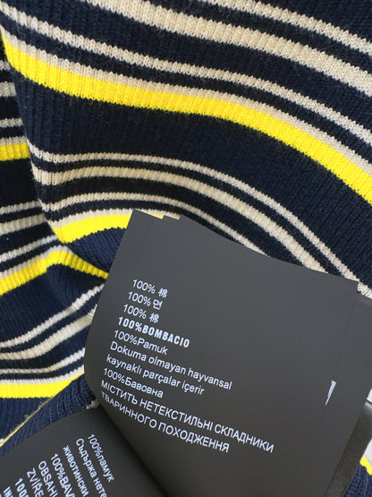 Striped sleeveless knit vest