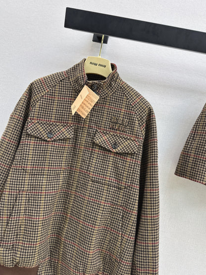 Stand-up collar oversized jacket/skirt