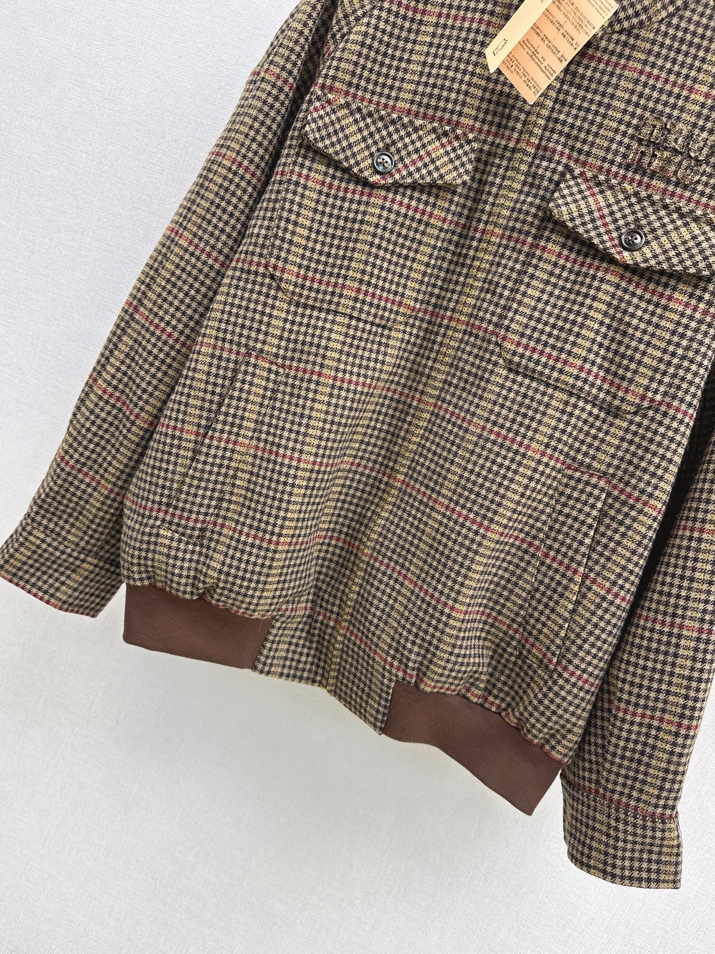 Stand-up collar oversized jacket/skirt
