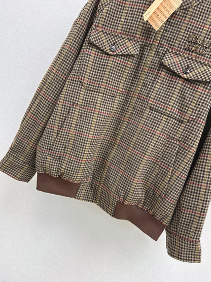 Stand-up collar oversized jacket/skirt
