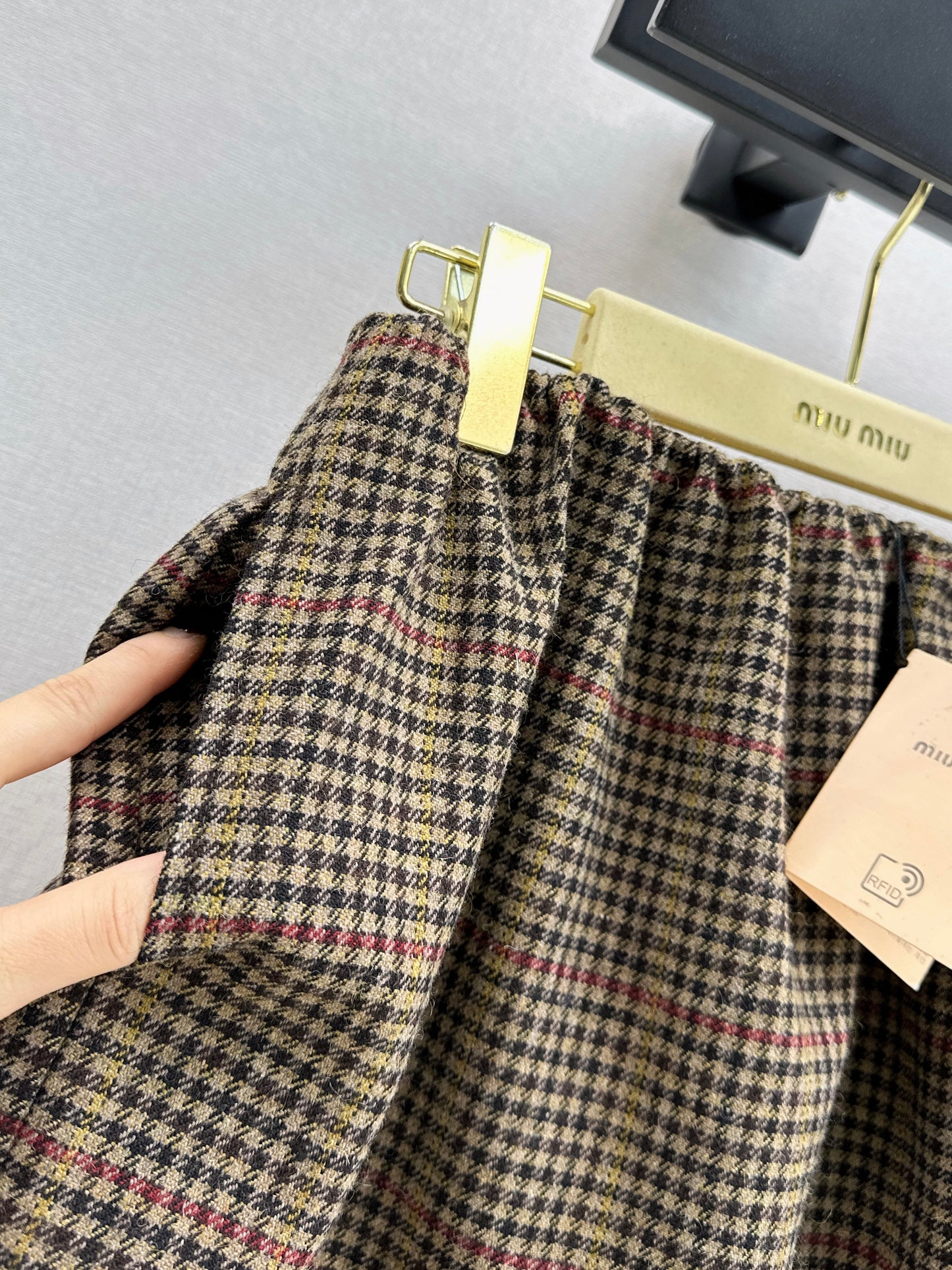 Stand-up collar oversized jacket/skirt