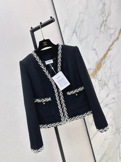 V-neck woven cardigan