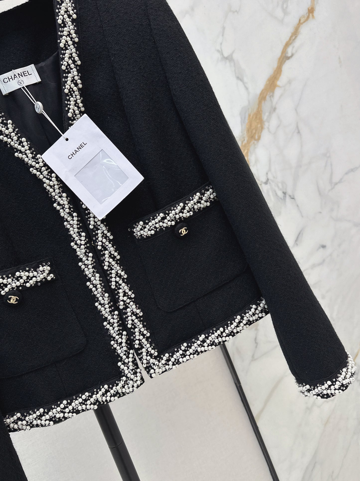 V-neck woven cardigan