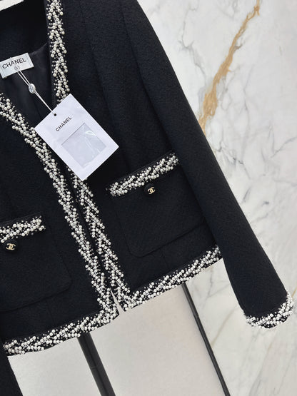 V-neck woven cardigan