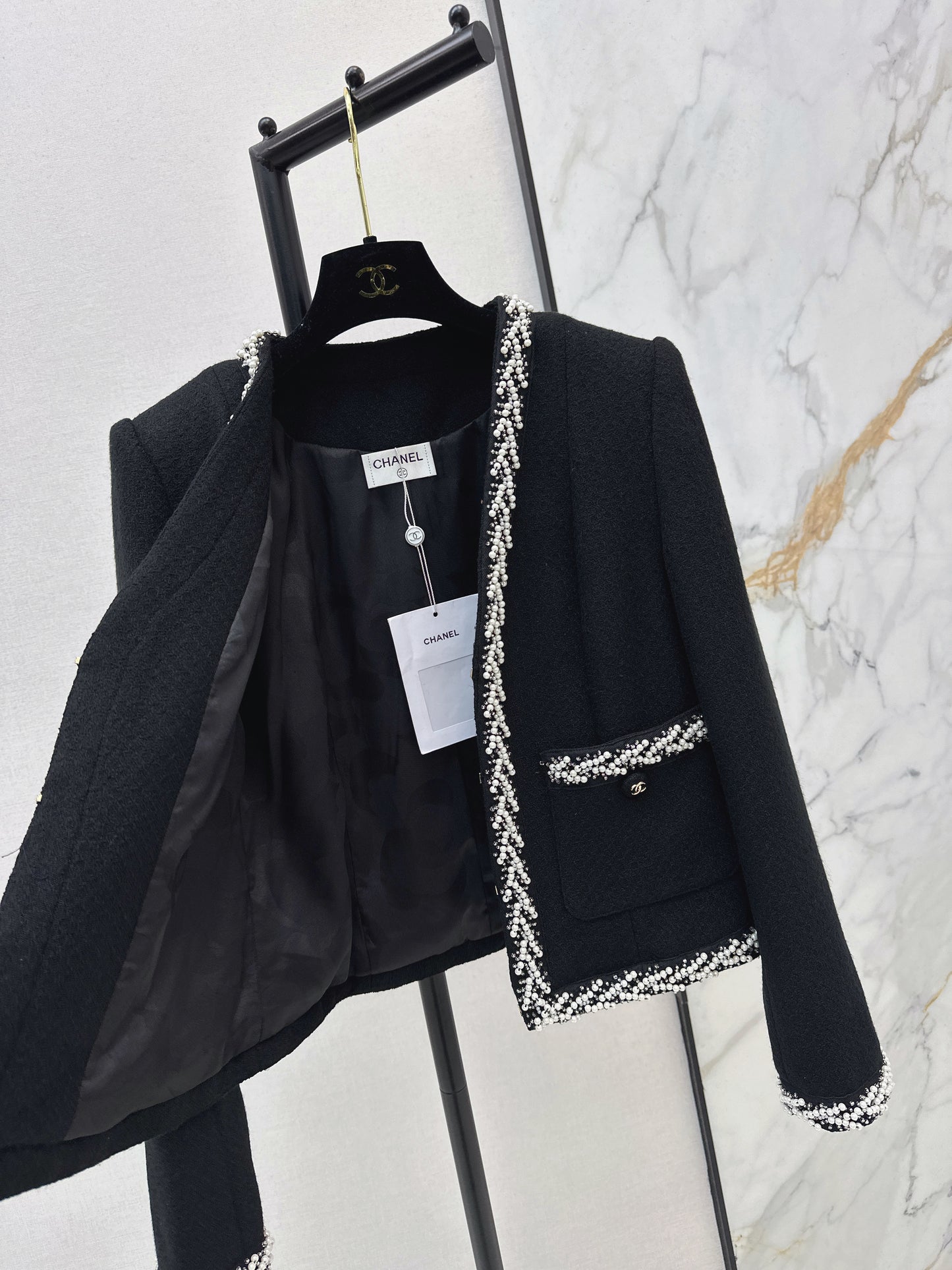 V-neck woven cardigan