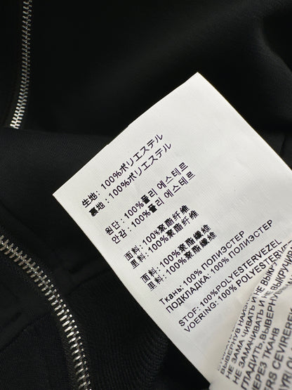 Stand-up collar jacket + midi skirt