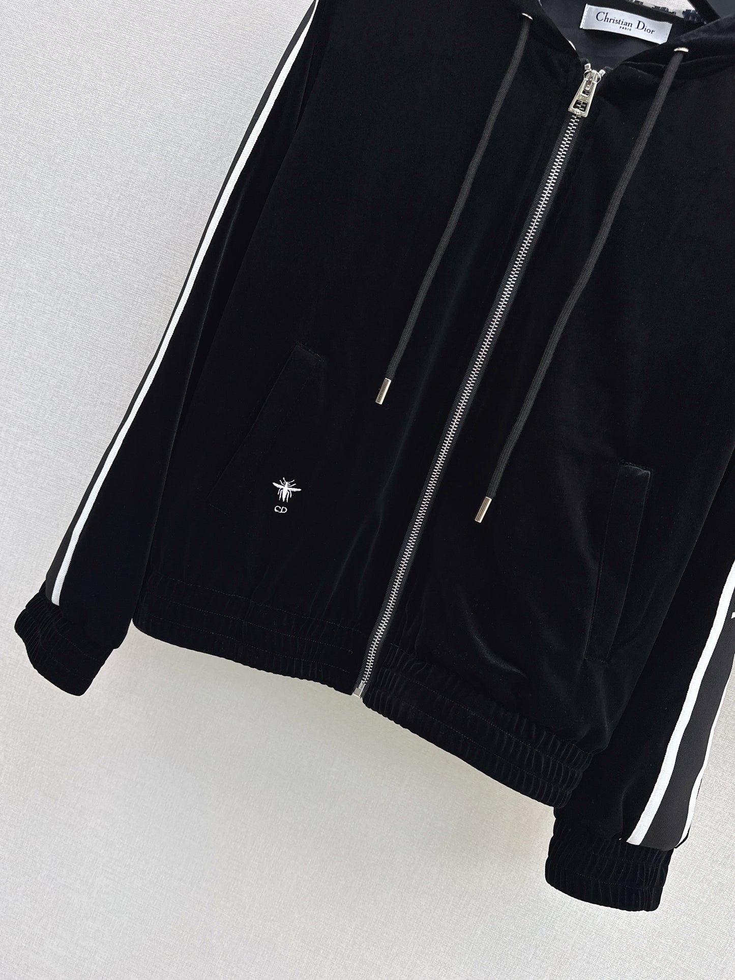 Velvet Suit with Webbing Trim