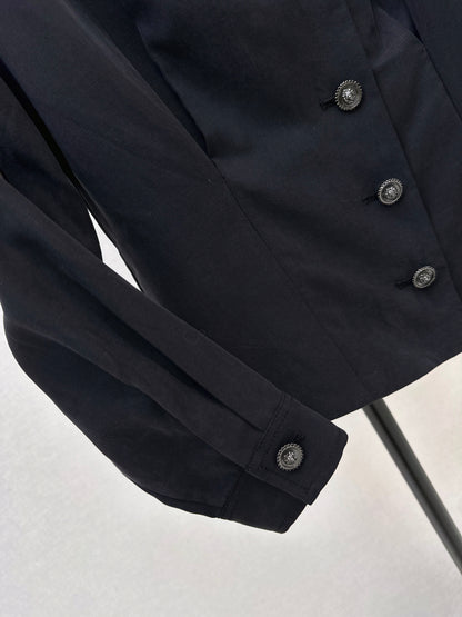 Color-blocked collared shirt