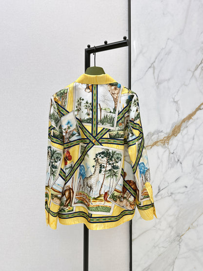 Jungle Silk Shirt/Straight Leg Pants