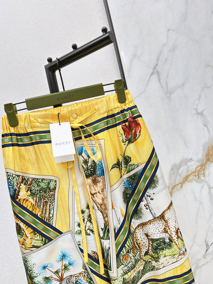 Jungle Silk Shirt/Straight Leg Pants