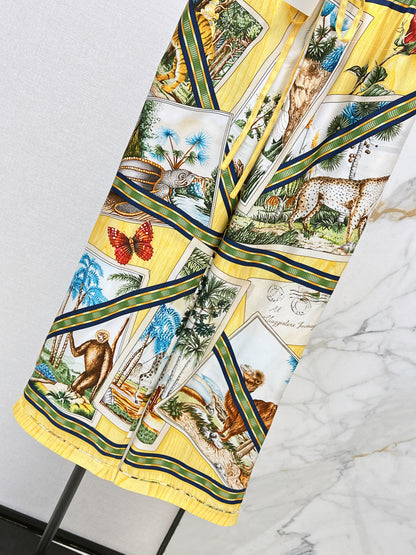 Jungle Silk Shirt/Straight Leg Pants