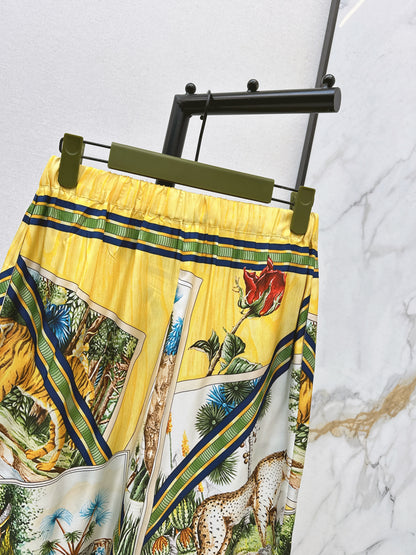 Jungle Silk Shirt/Straight Leg Pants