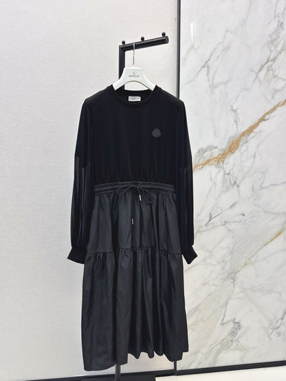 Long dress with patchwork design