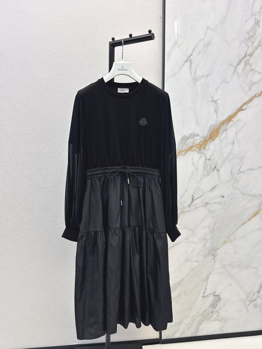 Long dress with patchwork design