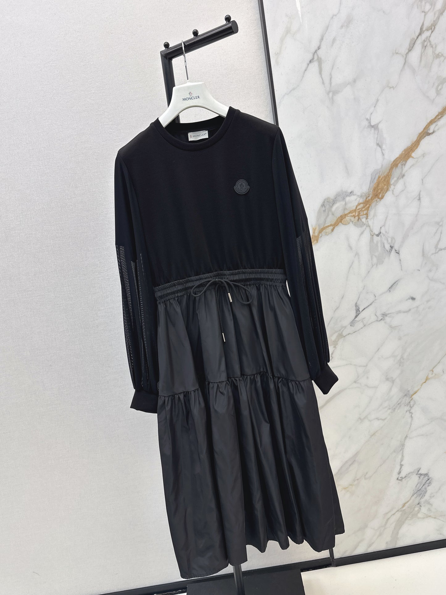 Long dress with patchwork design