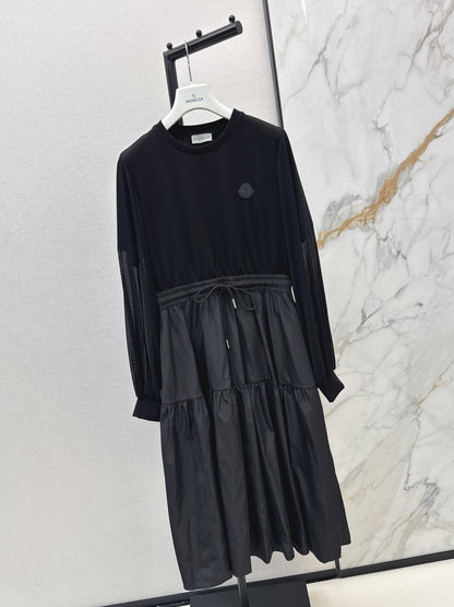 Long dress with patchwork design