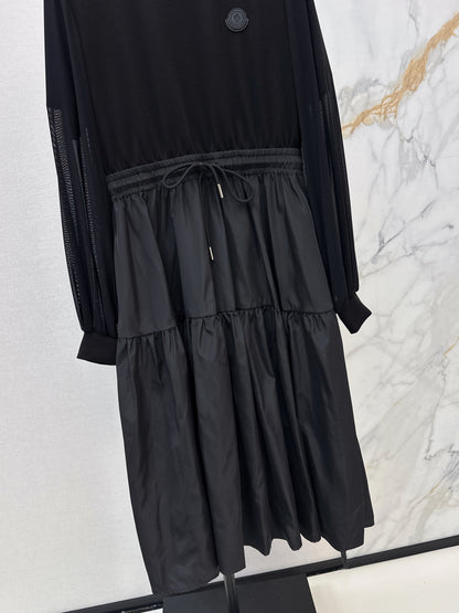 Long dress with patchwork design