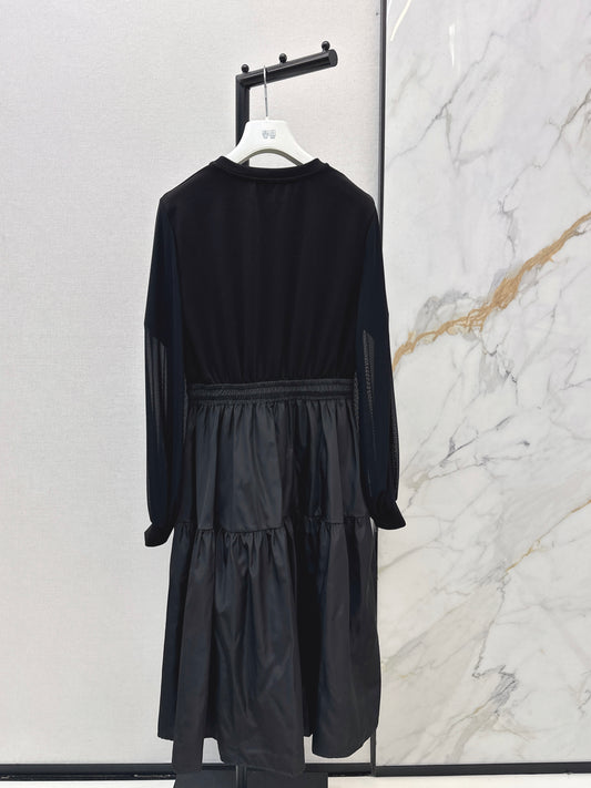 Long dress with patchwork design