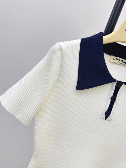 Knitted Short-Sleeve T-Shirt