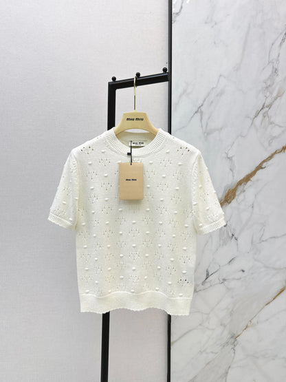 Openwork crochet T-shirt