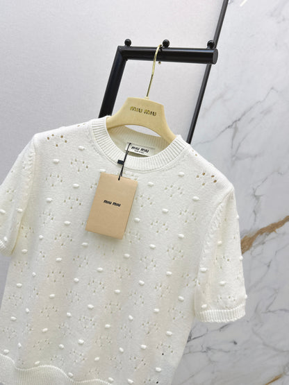 Openwork crochet T-shirt