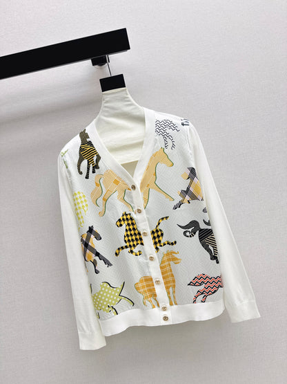 Patchwork Knit Cardigan