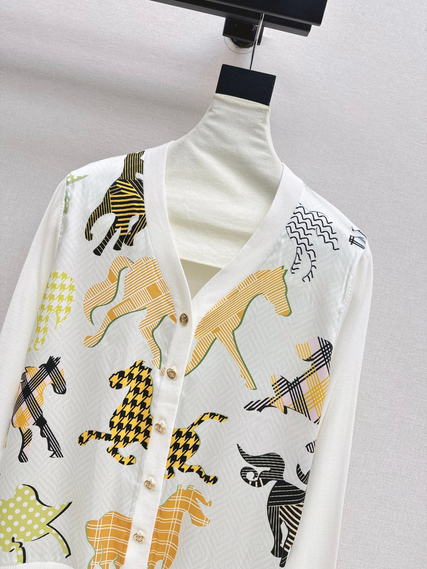 Patchwork Knit Cardigan