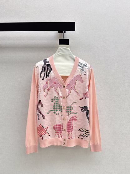 Patchwork Knit Cardigan
