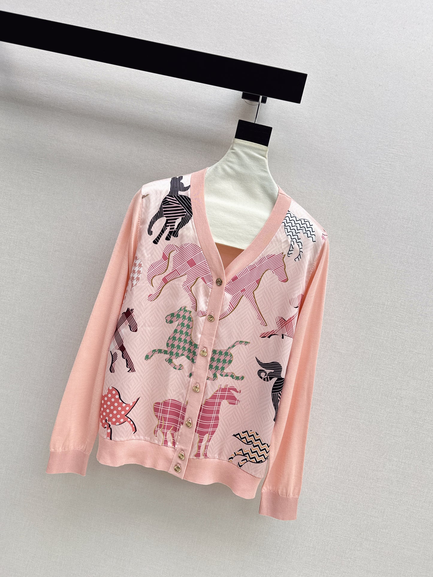Patchwork Knit Cardigan