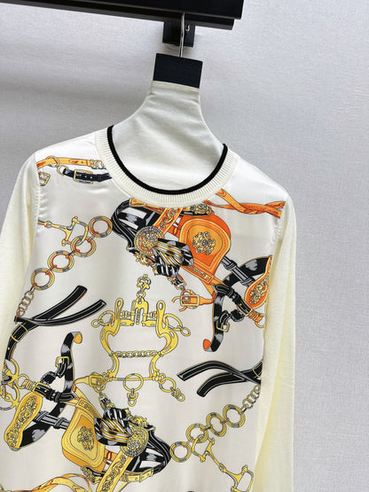 Patchwork Knit Sweater
