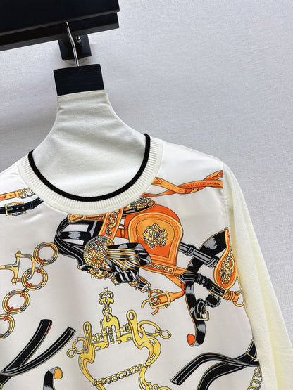 Patchwork Knit Sweater