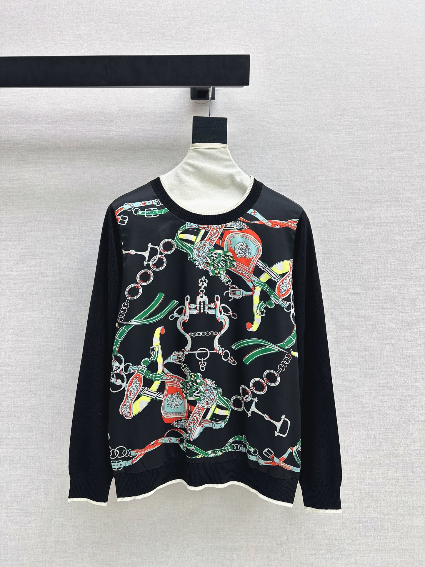 Patchwork Knit Sweater