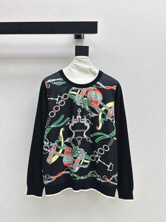 Patchwork Knit Sweater