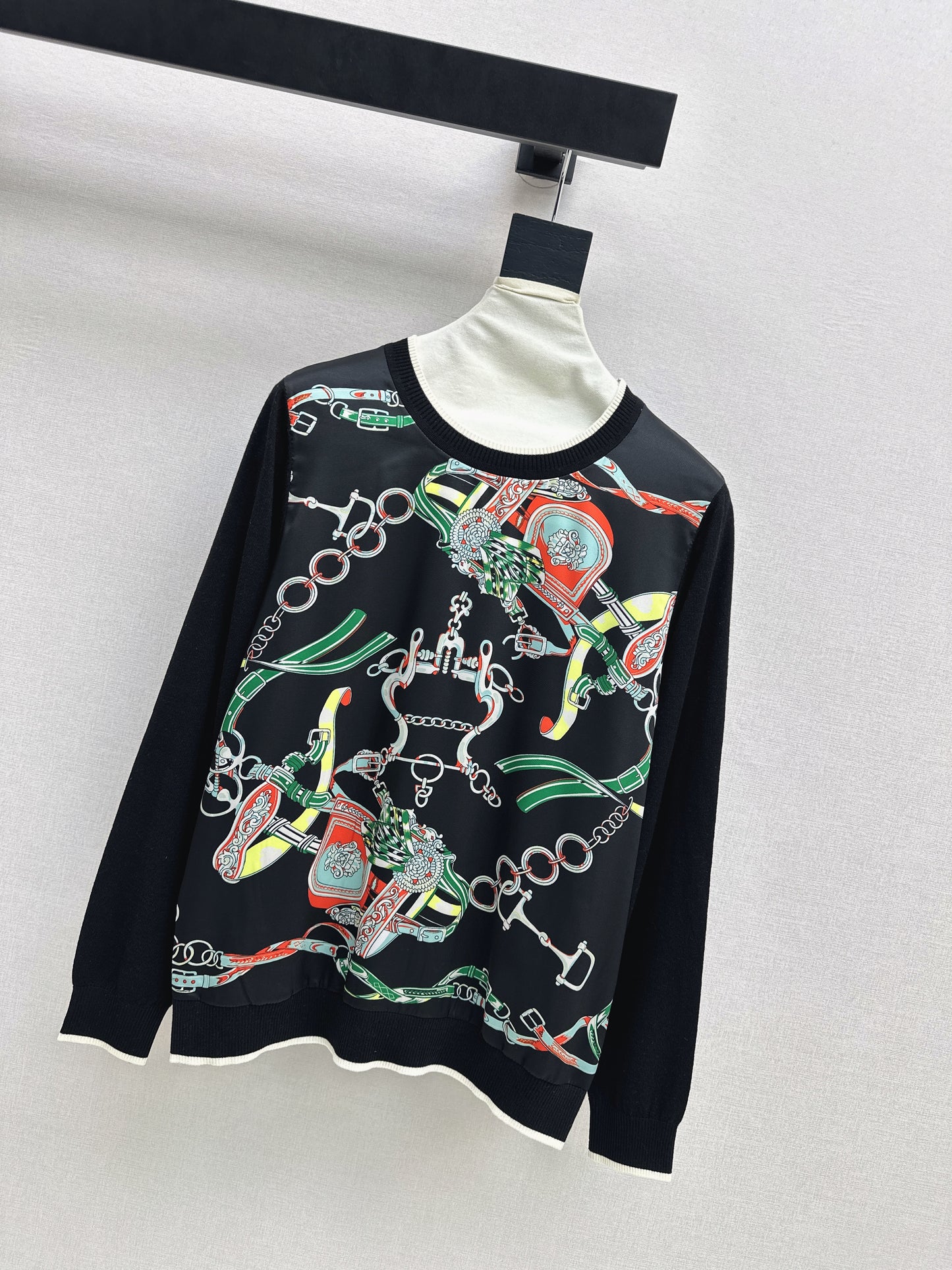Patchwork Knit Sweater