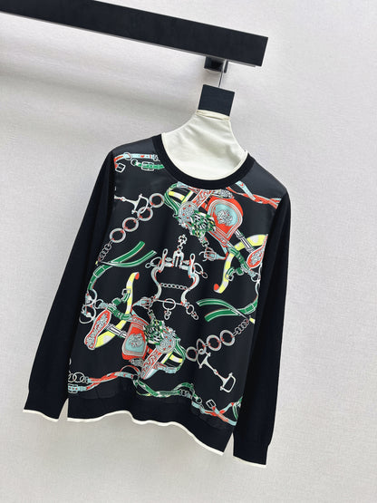 Patchwork Knit Sweater