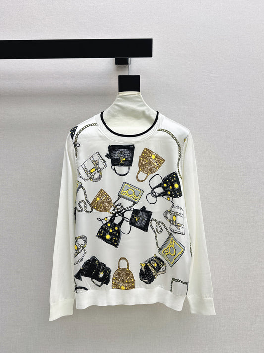 Patchwork Knit Sweater
