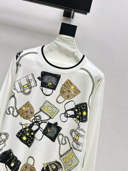 Patchwork Knit Sweater