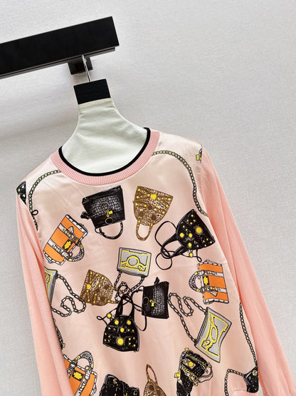 Patchwork Knit Sweater