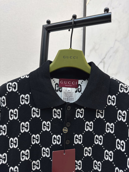 Logo Knit Polo Shirt