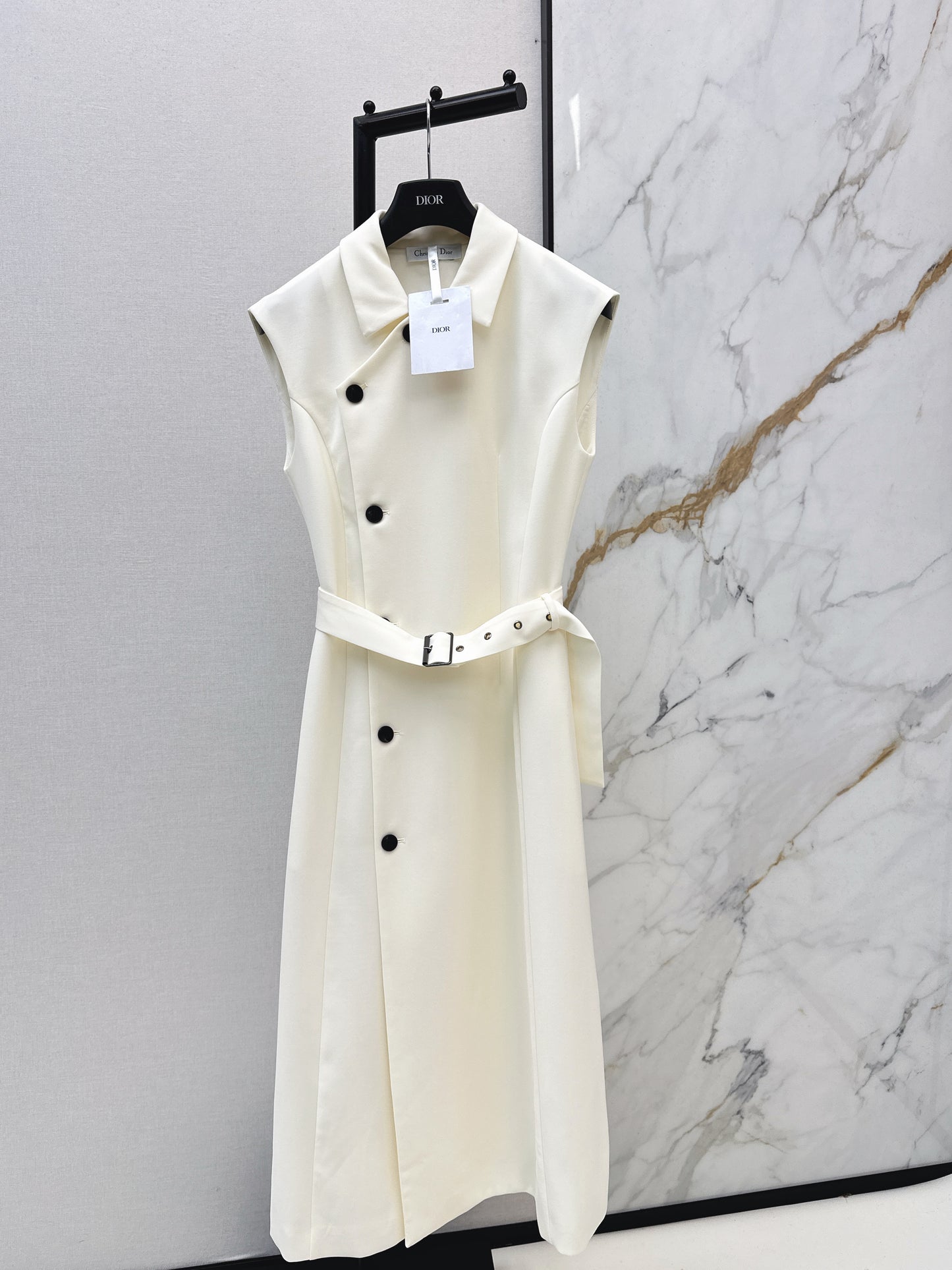 Asymmetrical button-down dress