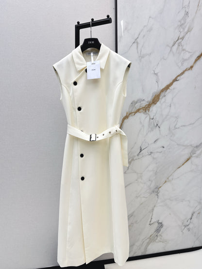 Asymmetrical button-down dress