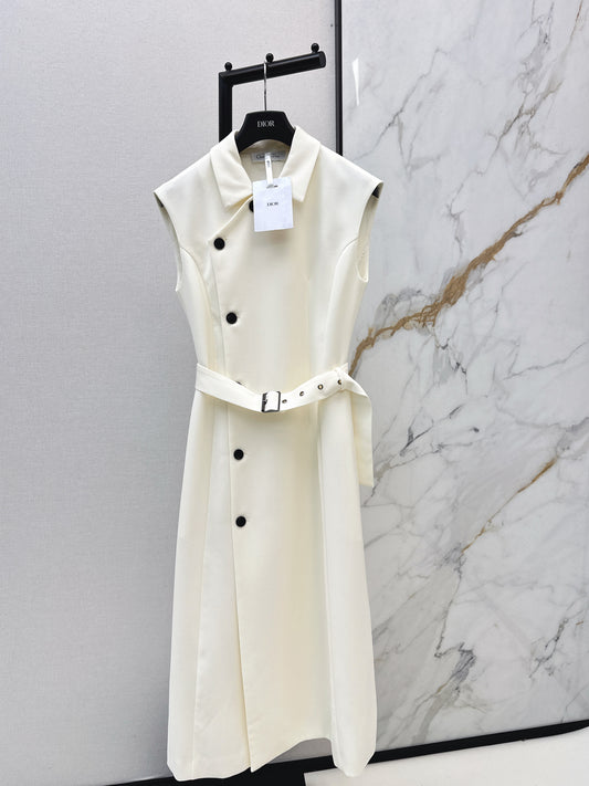 Asymmetrical button-down dress