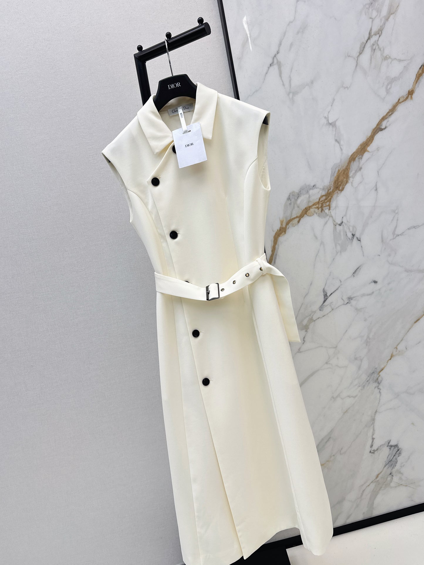 Asymmetrical button-down dress