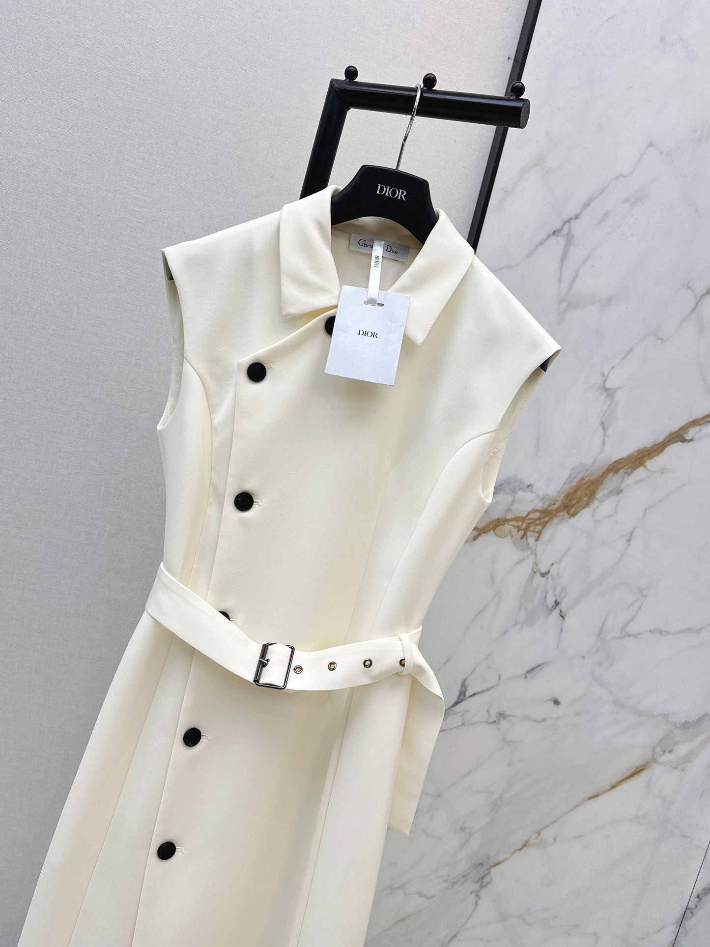 Asymmetrical button-down dress