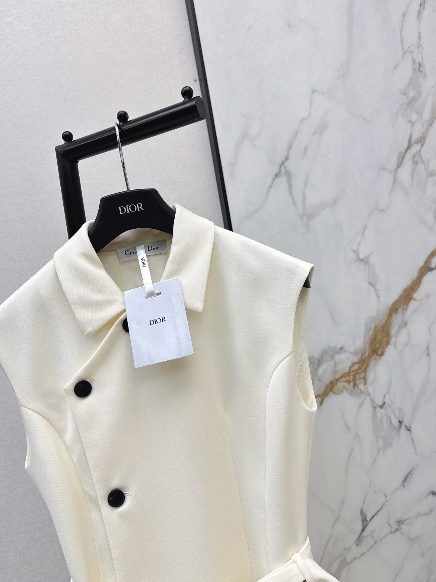 Asymmetrical button-down dress