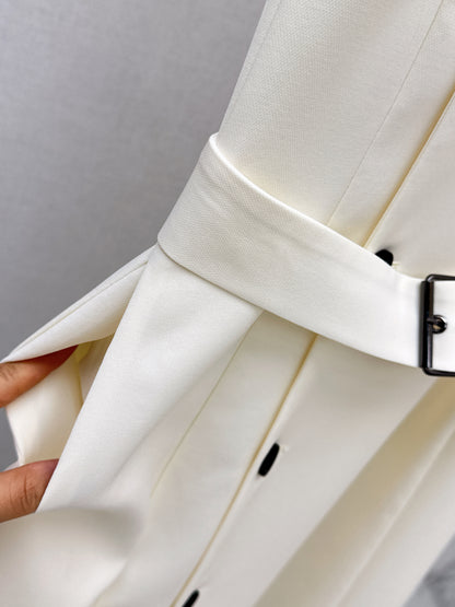 Asymmetrical button-down dress